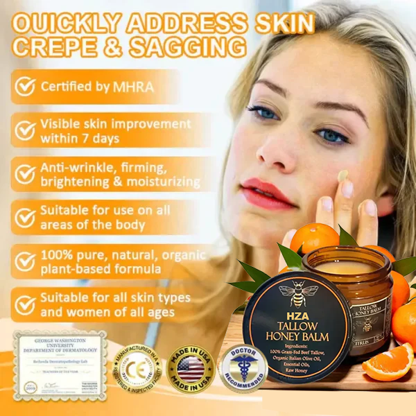 HZA Natural Beauty Cream is handcrafted with shea butter and raw honey