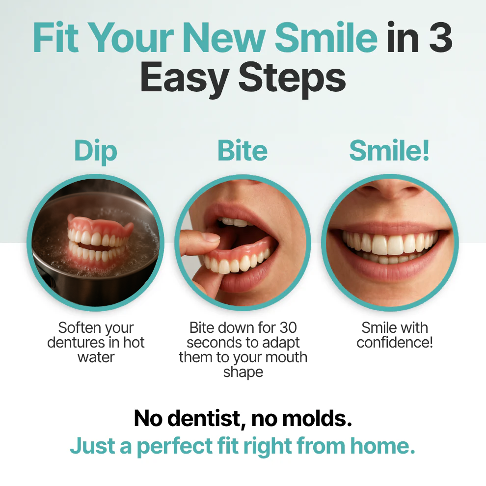 (OFFICIAL STORE) Medazy Custom-Fit Full Functional Dentures