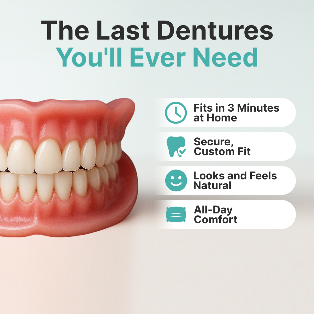 (OFFICIAL STORE) Medazy Custom-Fit Full Functional Dentures