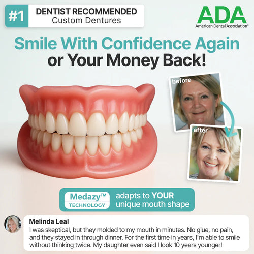 (OFFICIAL STORE) Medazy Custom-Fit Full Functional Dentures