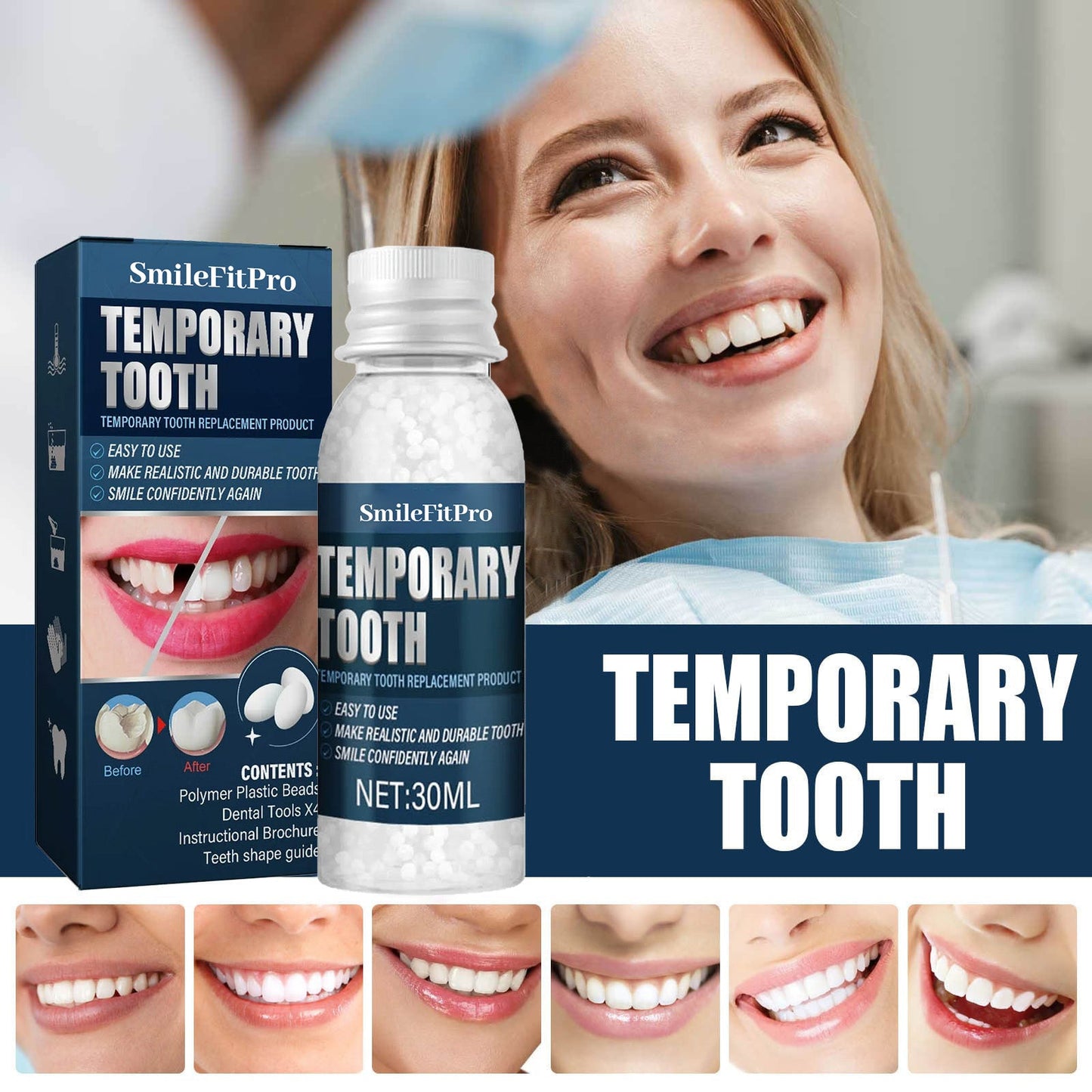 𦷠SmileFitPro⢠Dental Filling Gel ā Pain-Free, Drill-Free Cavity Solutionšš
